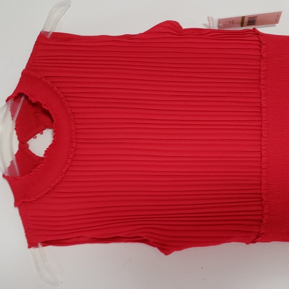 nanette NANETTE LEPORE Pleated Sleeveless Dress in Crimson Ruby - Picture 6 of 16